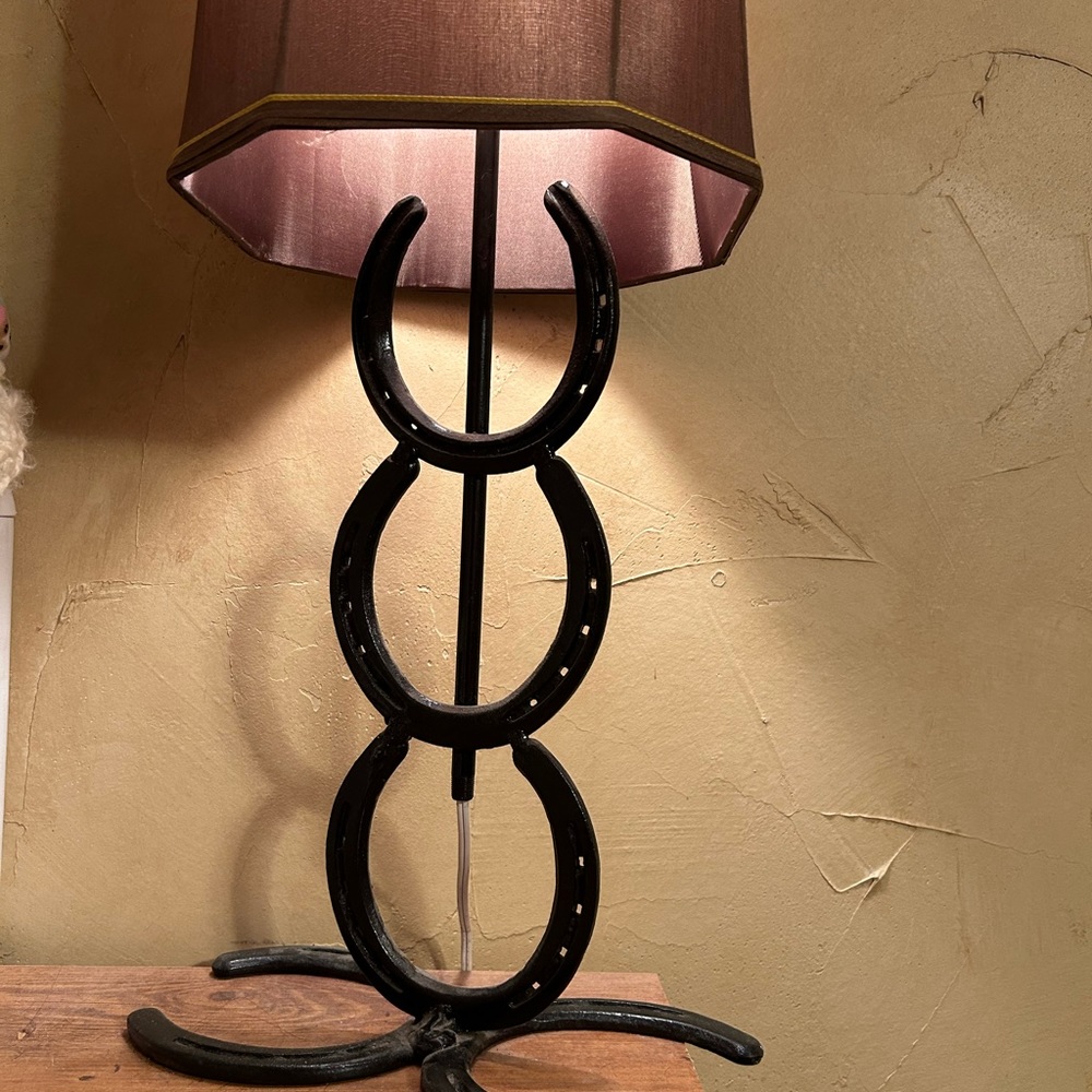 Handmade Horseshoe Lamp